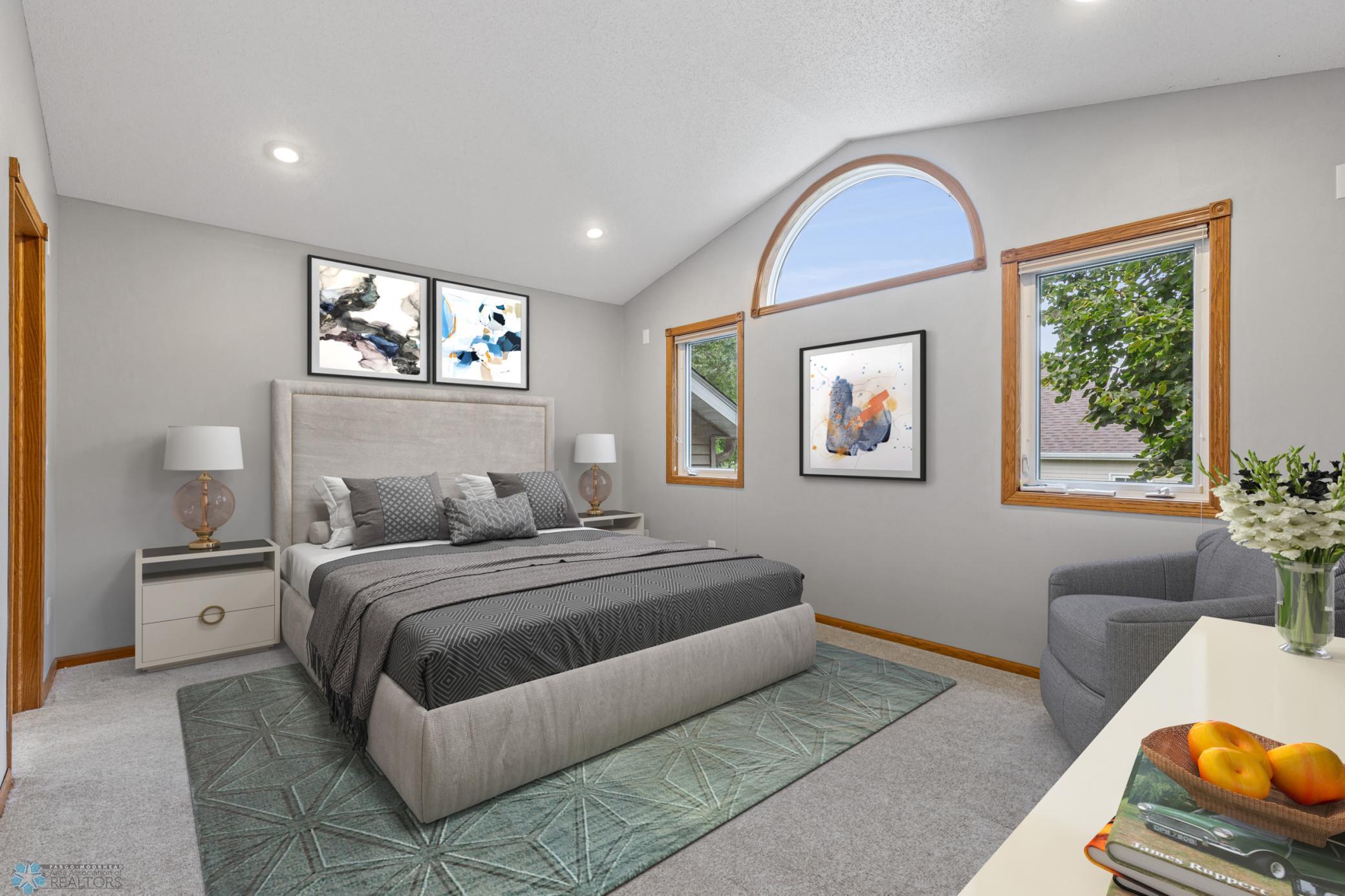Virtually Staged Primary Bedroom