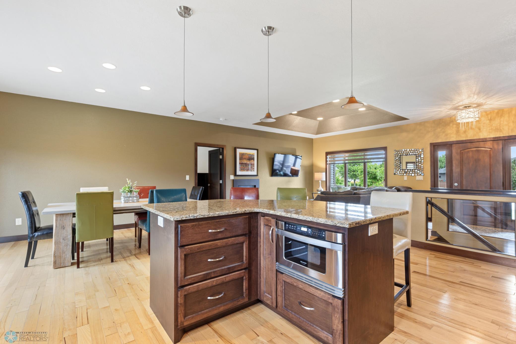 island with microwave drawer