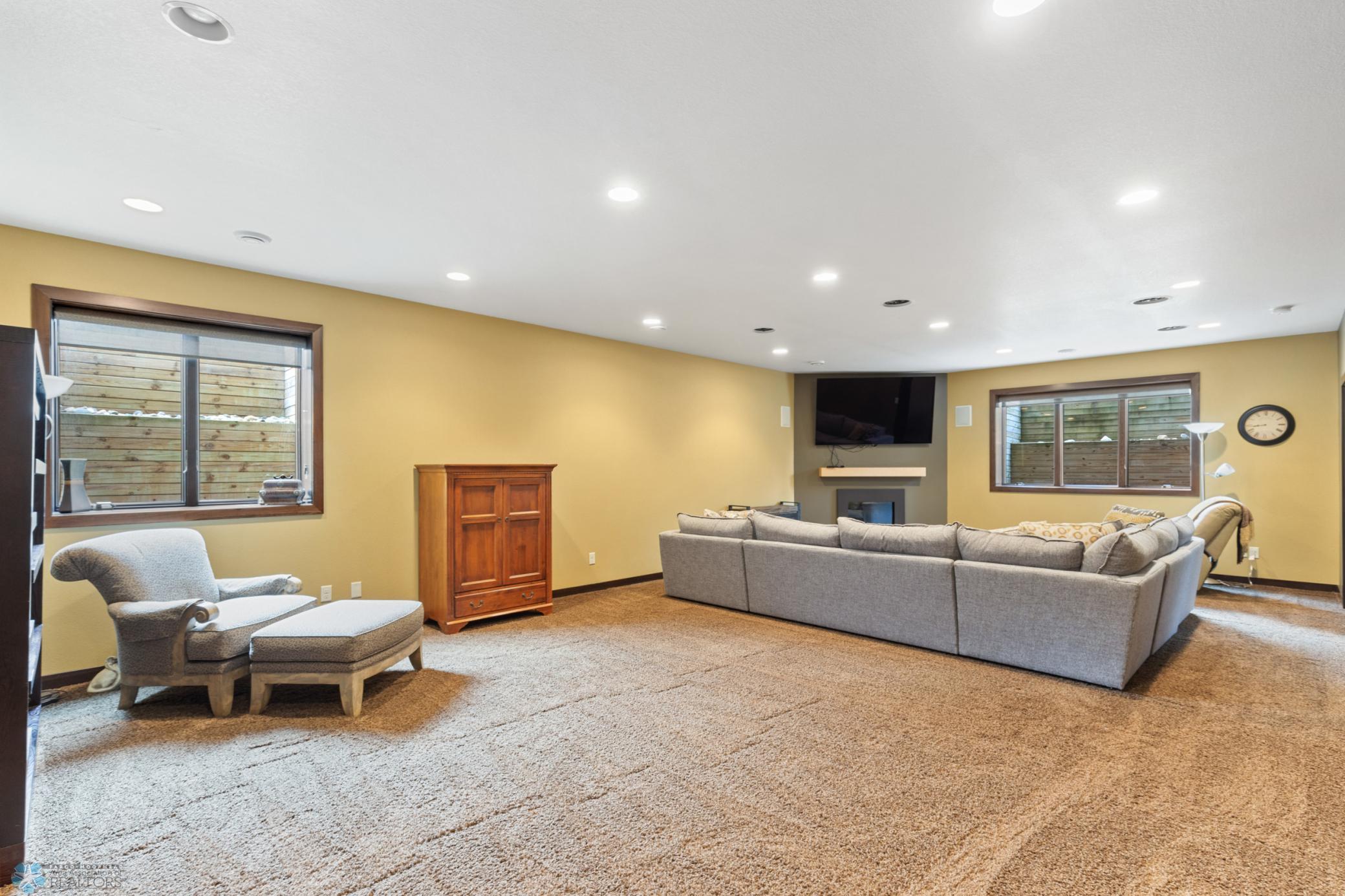 family room - roughed in for wet bar