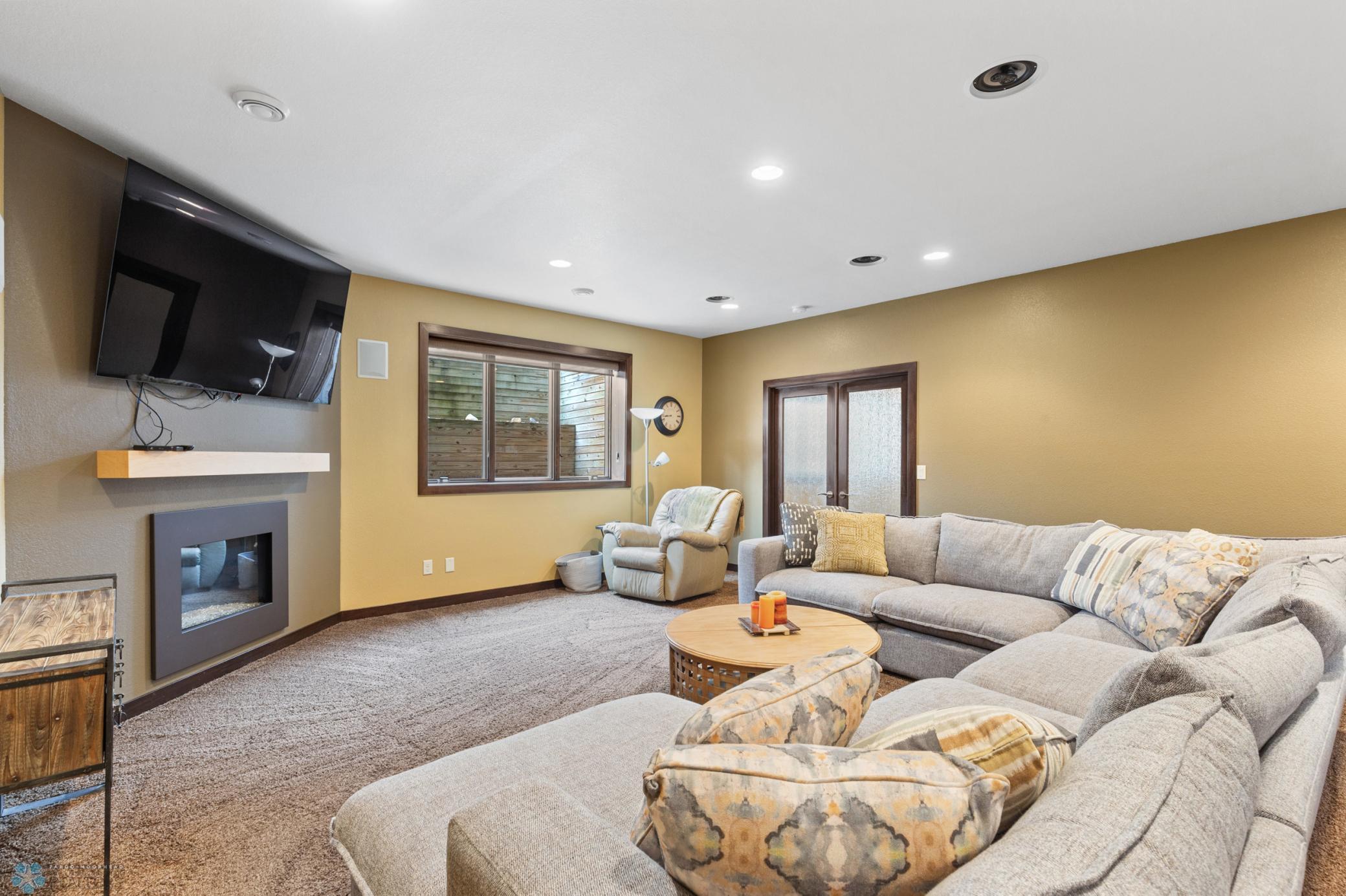 family room - roughed in for wet bar