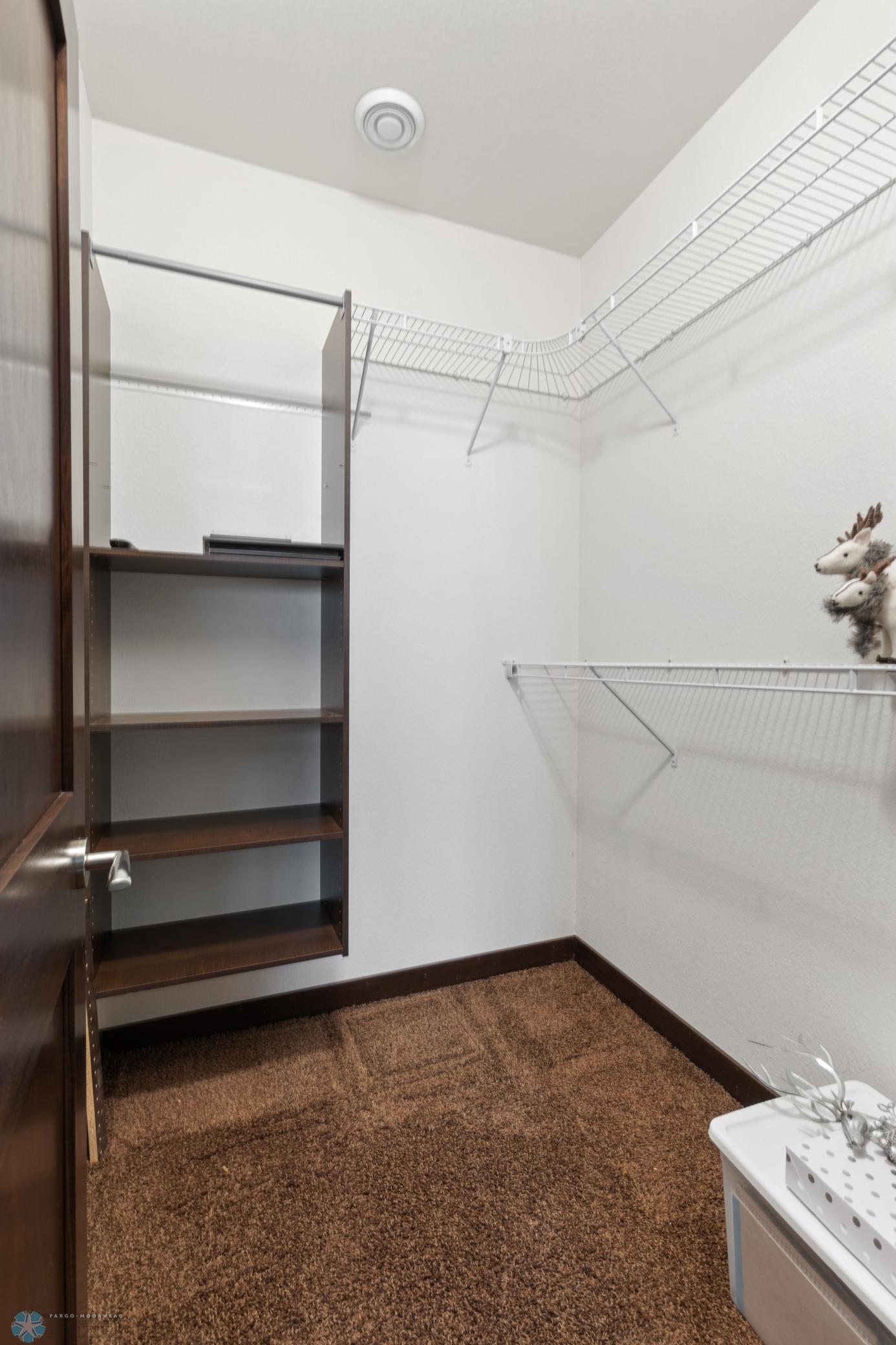 large custom shelving closet