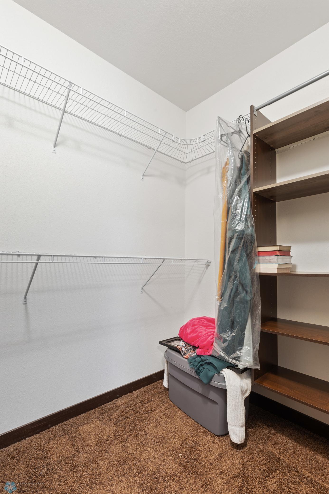 large custom shelving closet