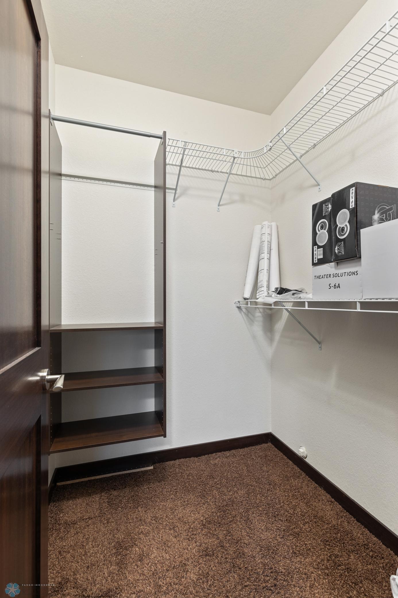 large custom shelving closet