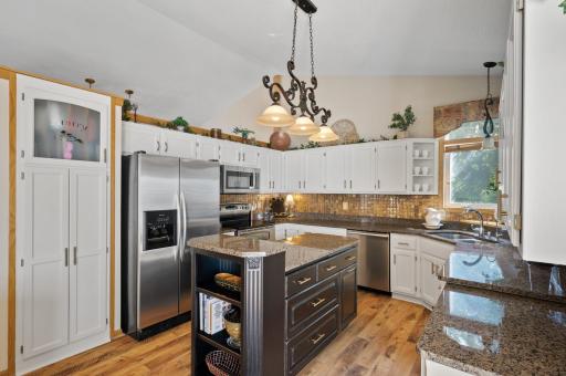Tons of storage in kitchen and stainless steel appliances