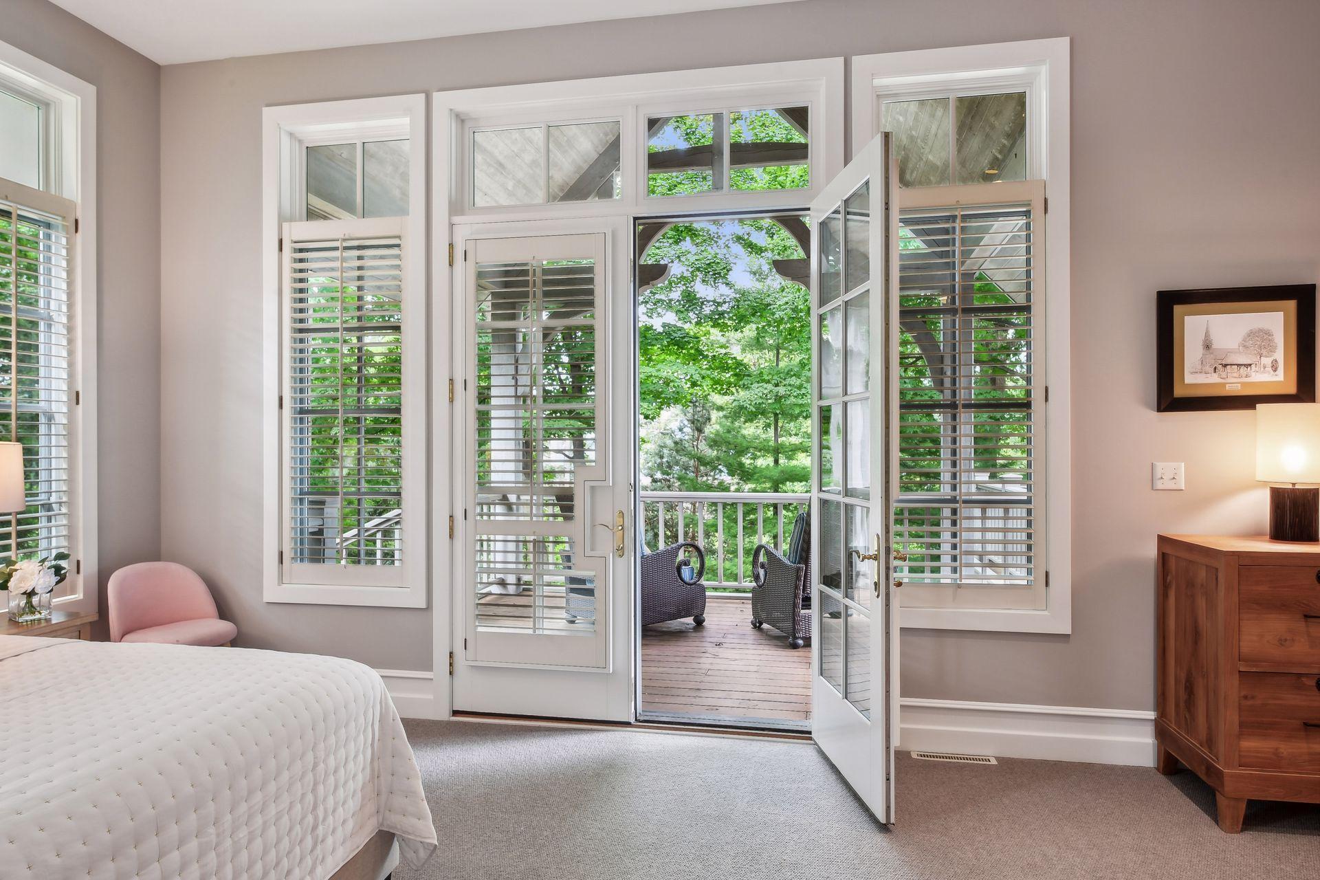 Deck off the primary has seasonal views of Lake Minnetonka