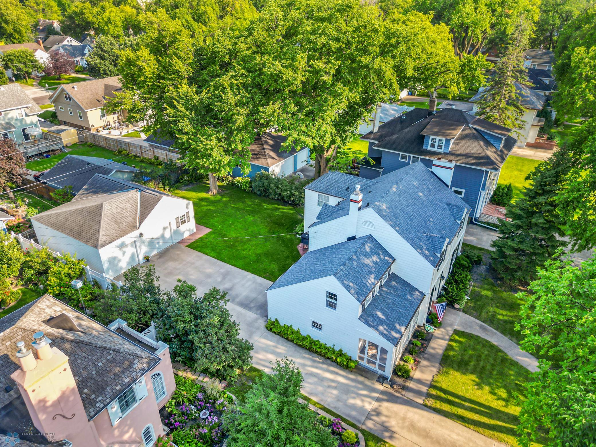Aerial View with extra garage