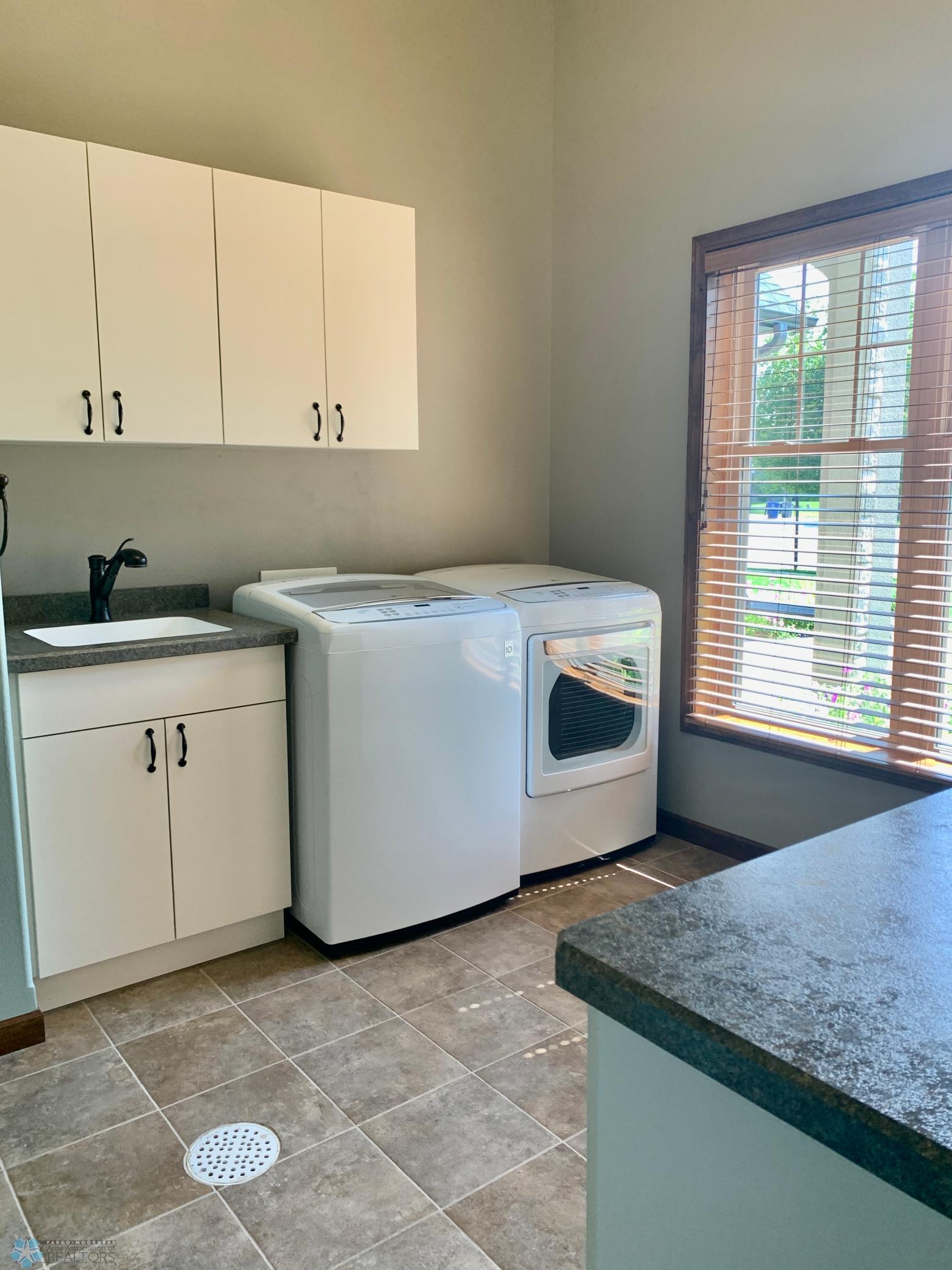 Light filled laundry room