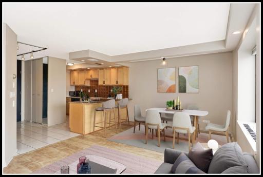 Updated one-bedroom condo overlooking downtown Minneapolis! (Virtually staged)