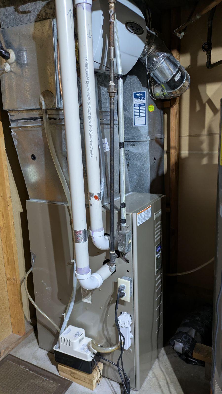 Furnace has Aprilaire humidifier and home comes with a 1 year AHS essential home warranty to cover the major mechanicals for your peace of mind.