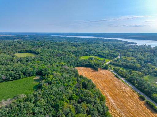 The top 15 Acres are the perfect blend of peaceful wooded privacy and stunning seasonal river bluff views of the beautiful St. Croix river valley.