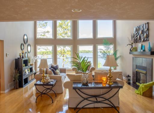 Views and natural light galore in the living room