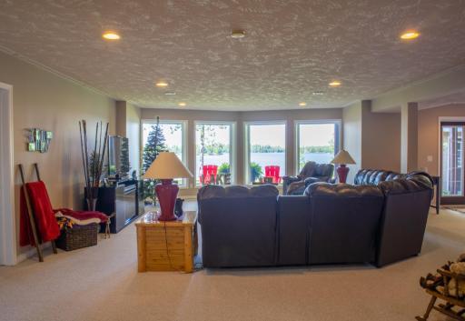 Great views of the lake from the lower level family room