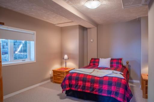 Lower level bedroom with large egress window