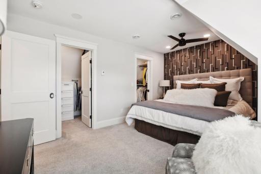 A primary suite was added to this once unfinished space.