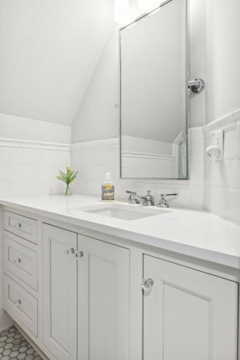 Primary bath was just completed in newly configured primary suite