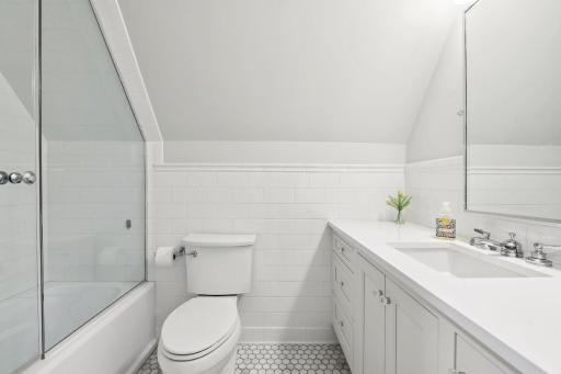 Primary bathroom was just completed in newly finished primary suite