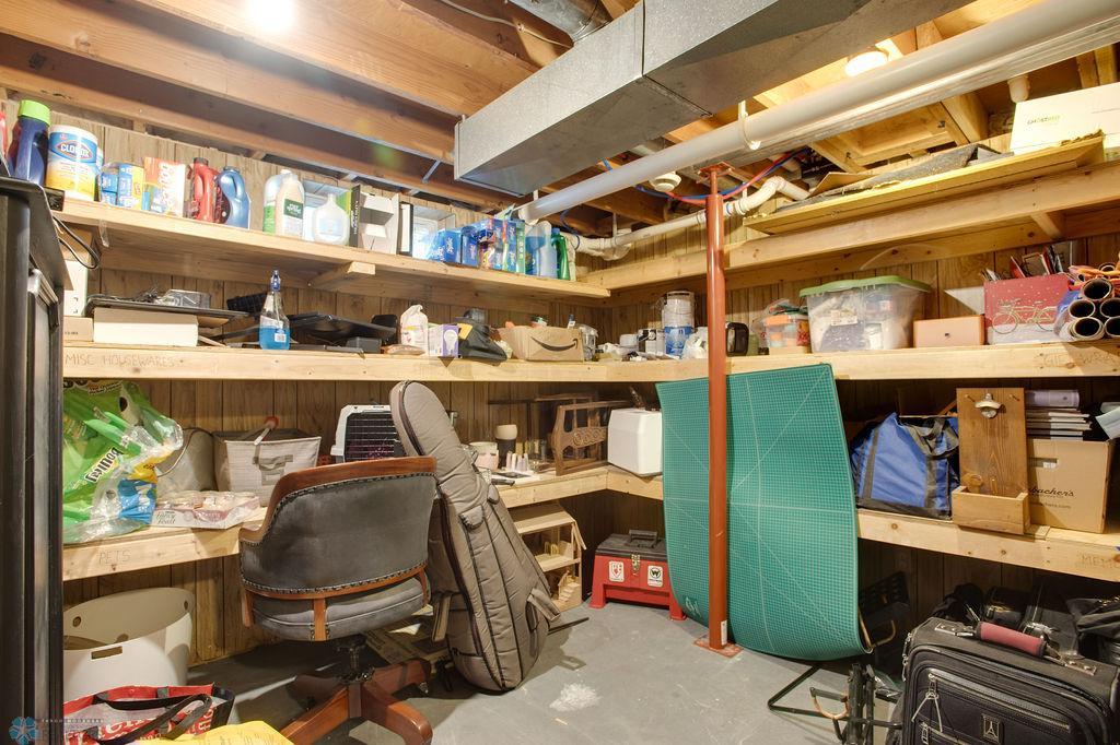 Basement storage room