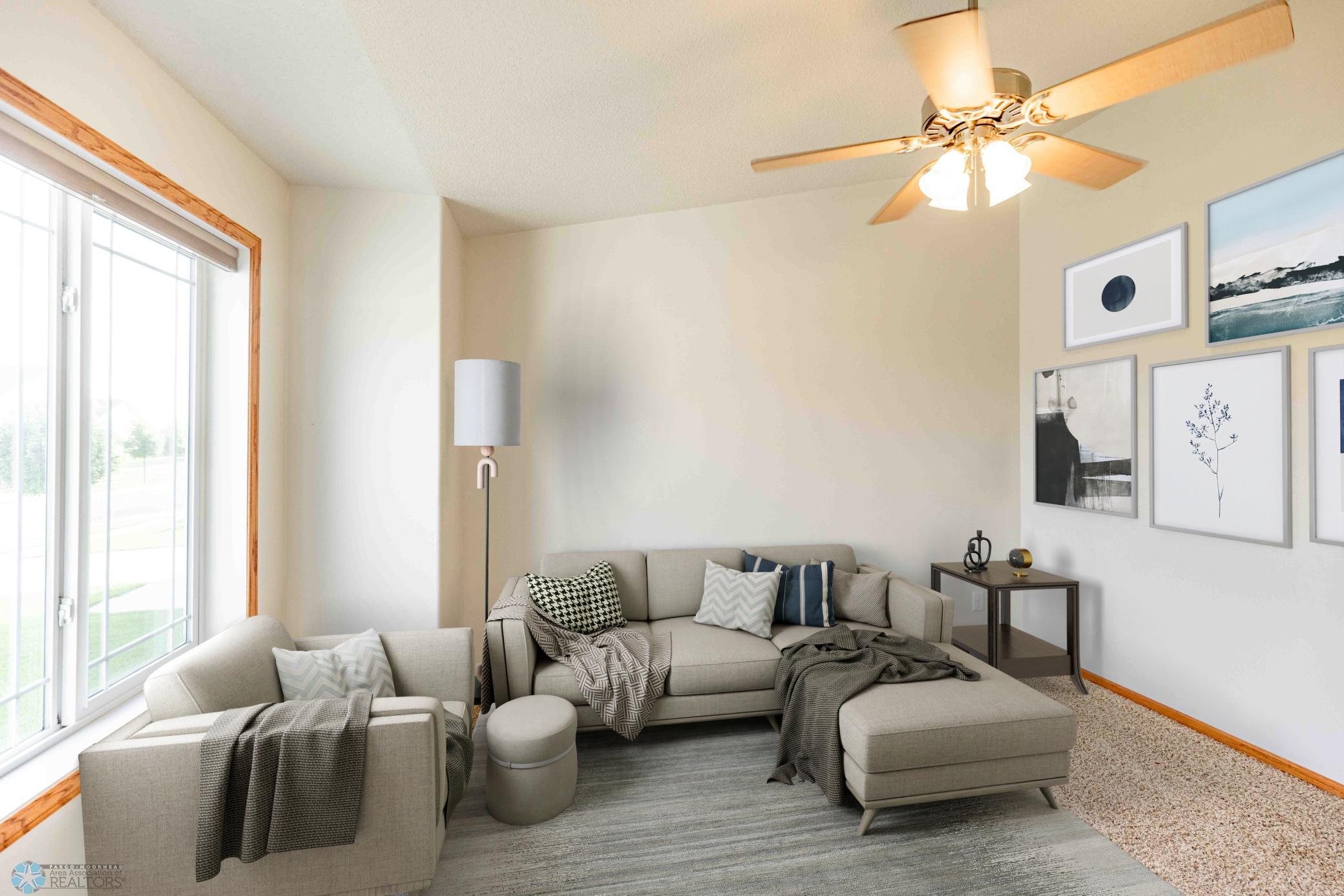 Virtually Staged - Upper Living Room