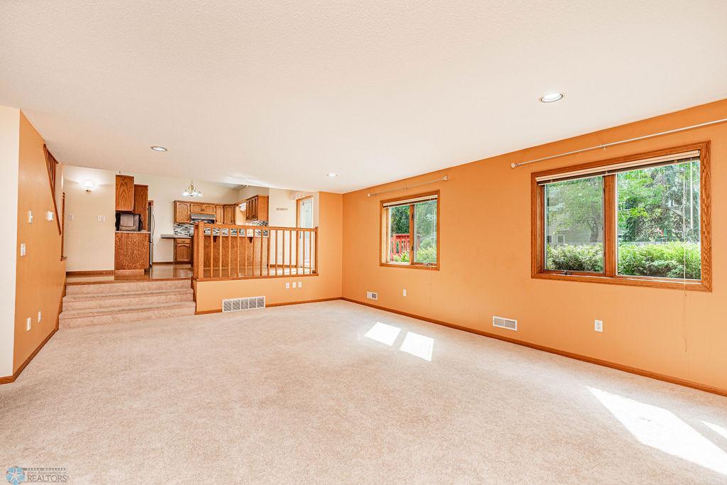 Family Room overlooking Tree Backyard