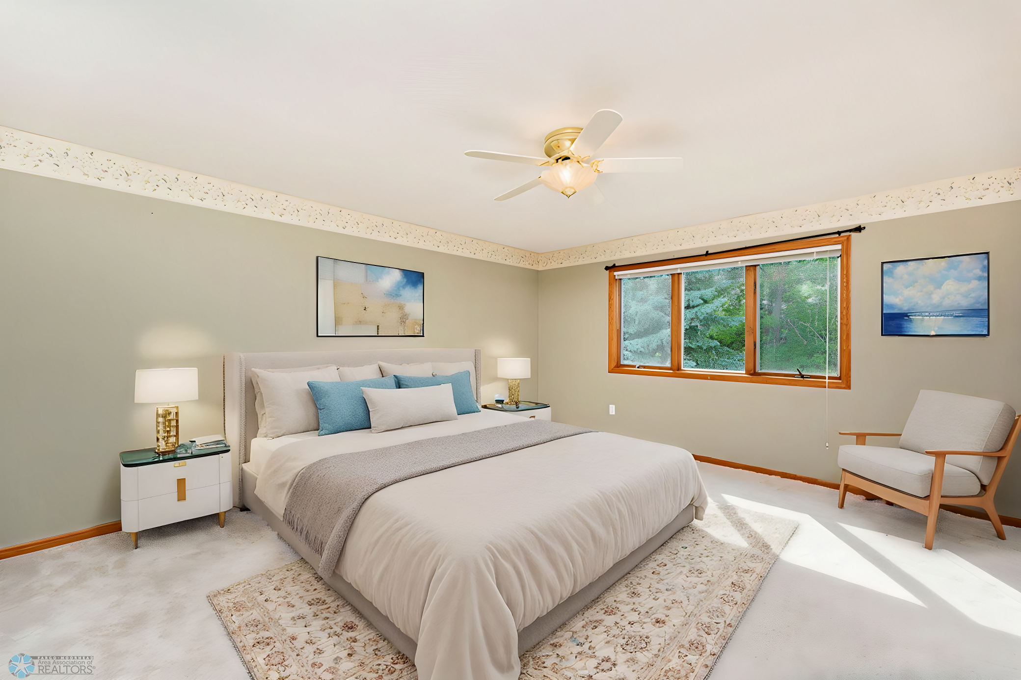 Virtually Staged Primary Bedroom
