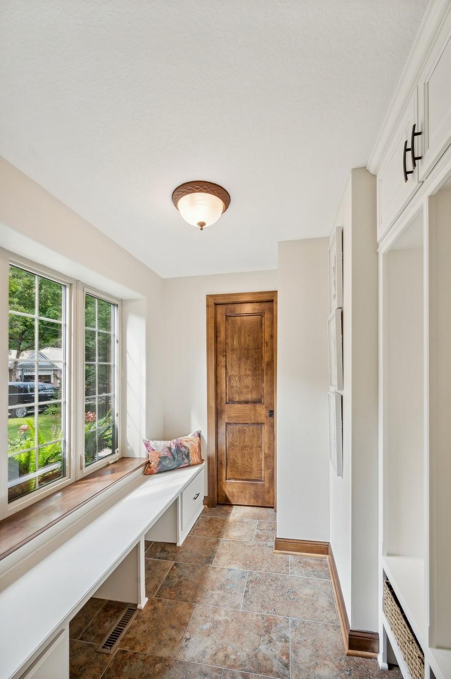 The door accesses the half bath on the main