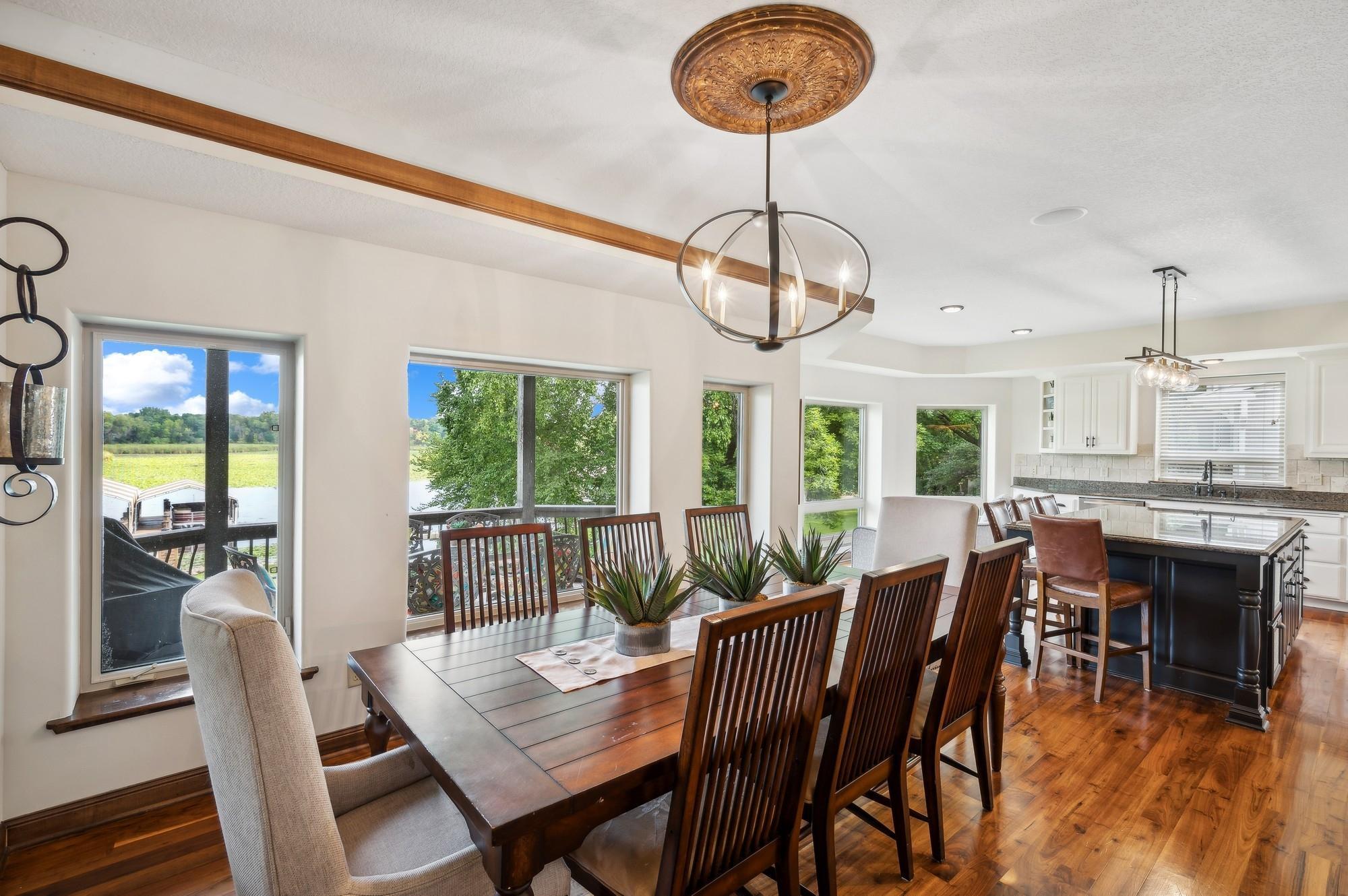 Informal Dining is between the living room and Kitchen area