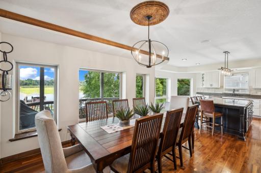 Informal Dining is between the living room and Kitchen area