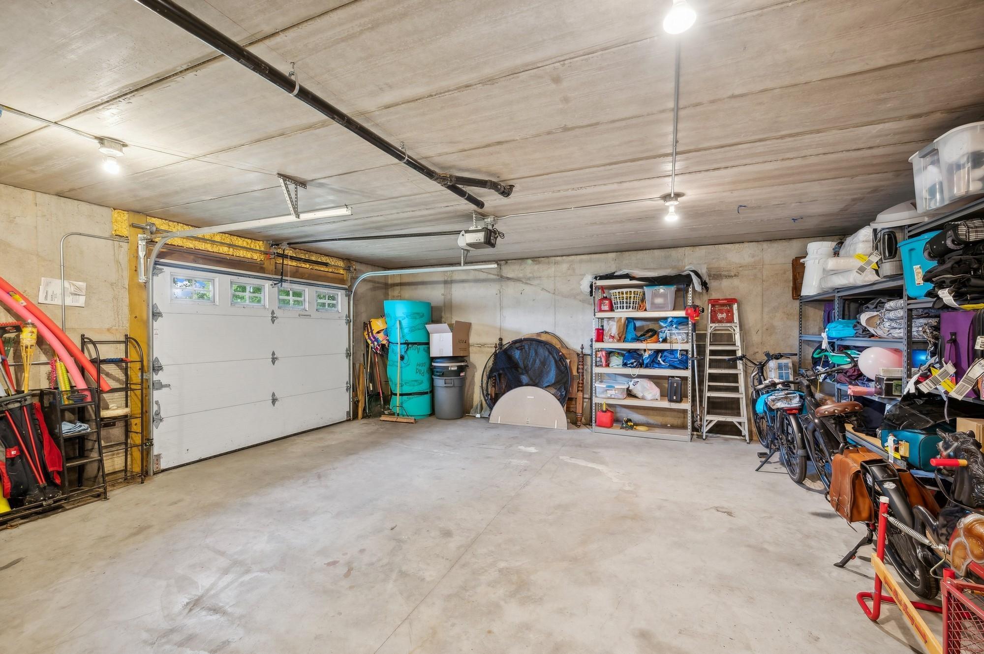 Lower level Garage - with entry on the lake side to store all your lake toys!