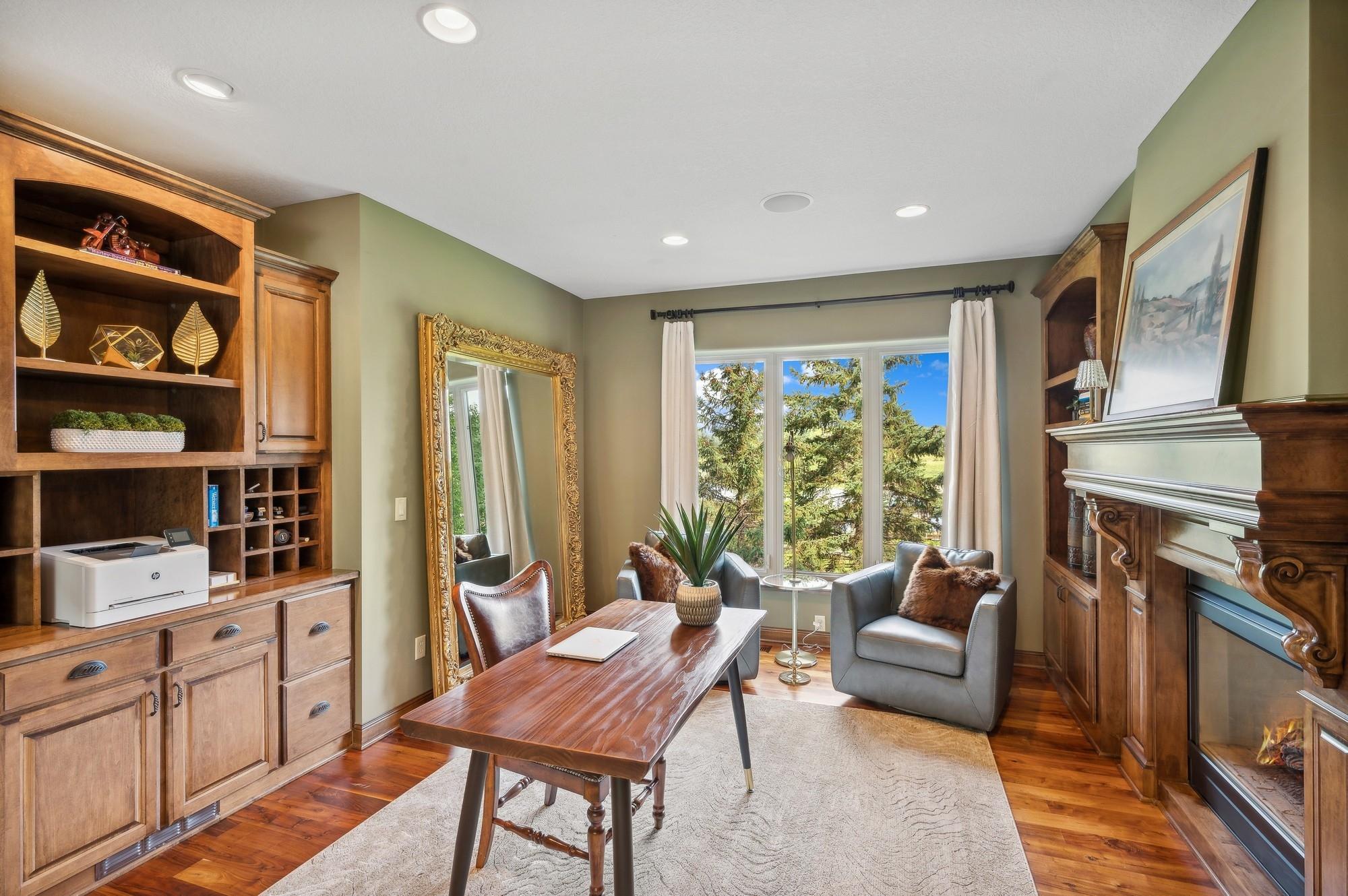 Cozy office or flex room with built ins