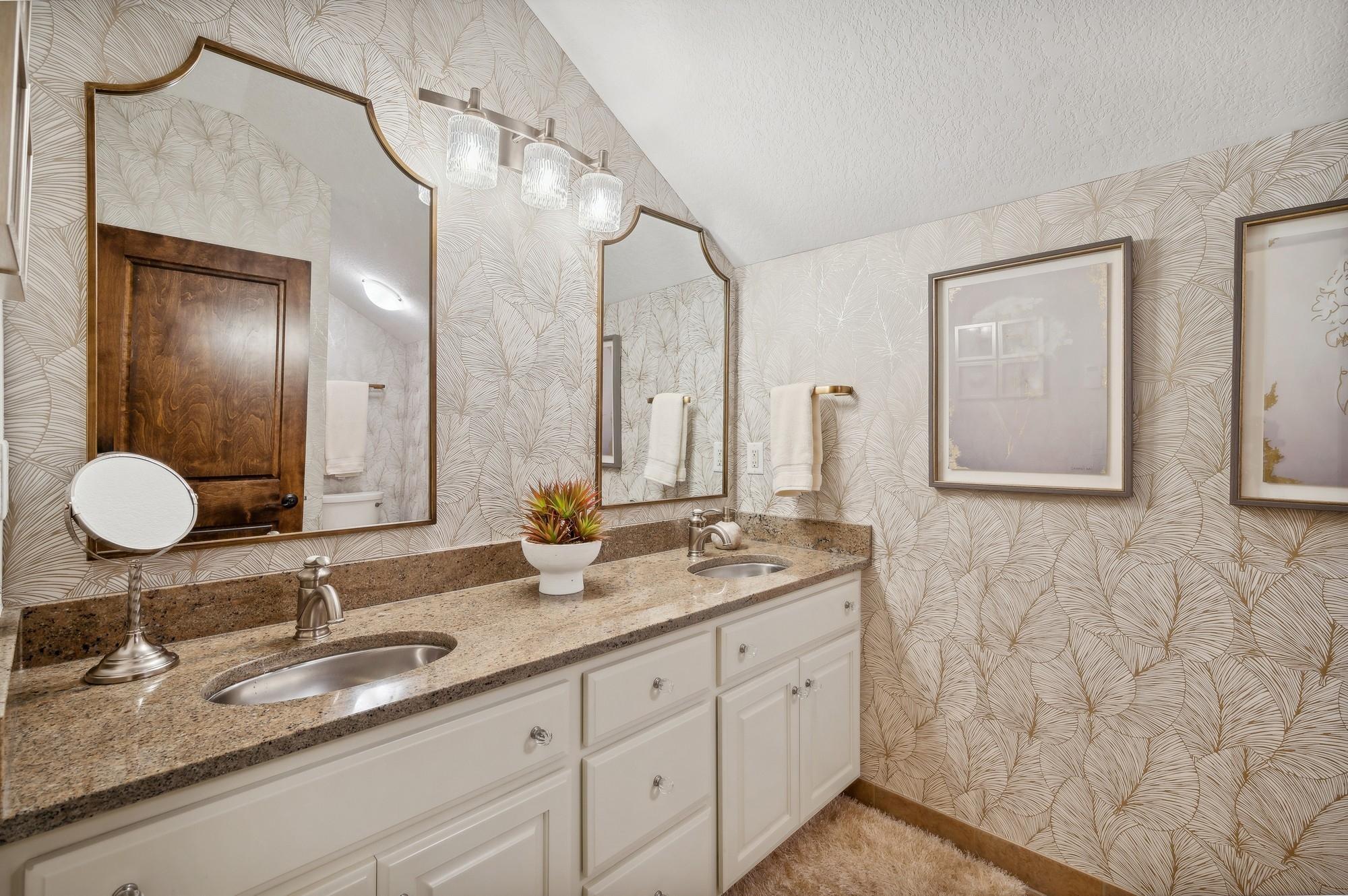 Second Floor full bath with double sinks