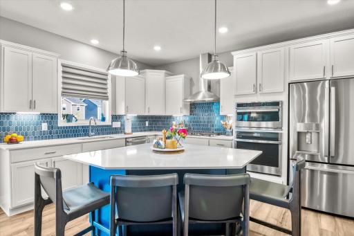 Photo for 12645 Arklow Avenue, Rosemount, MN 55068 - listing #6592399 Beautiful gourmet kitchen with center island with seating for four