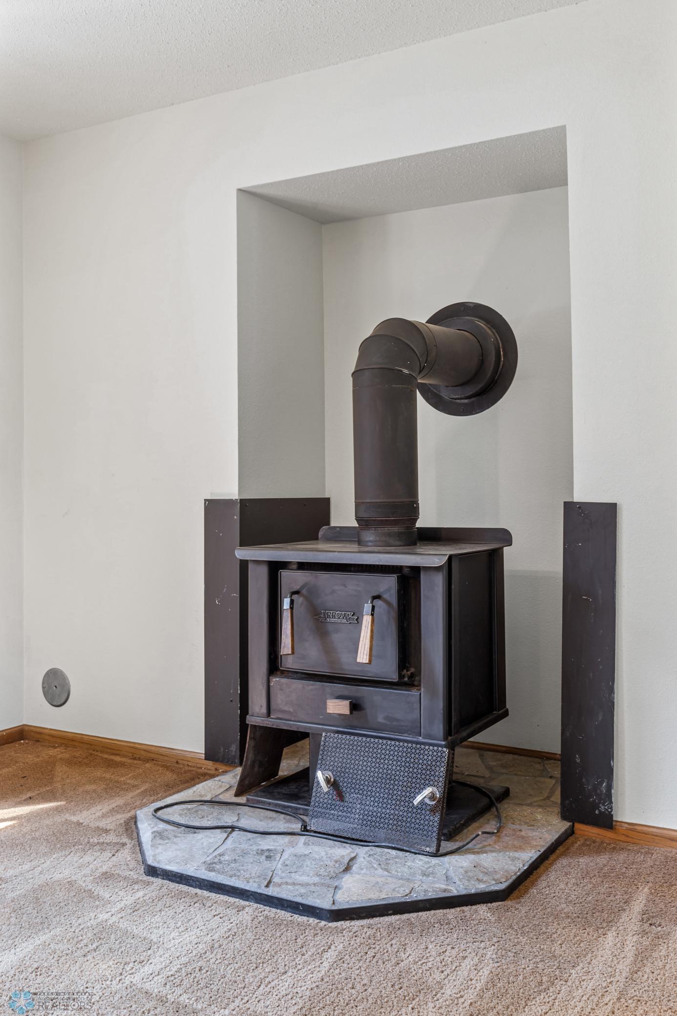 wood stove lower level