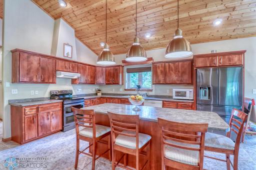 Large center island and quality cabinetry