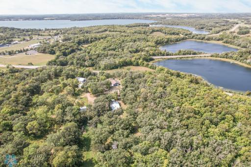 Property extending west to shoreline on private, East Twin Lake
