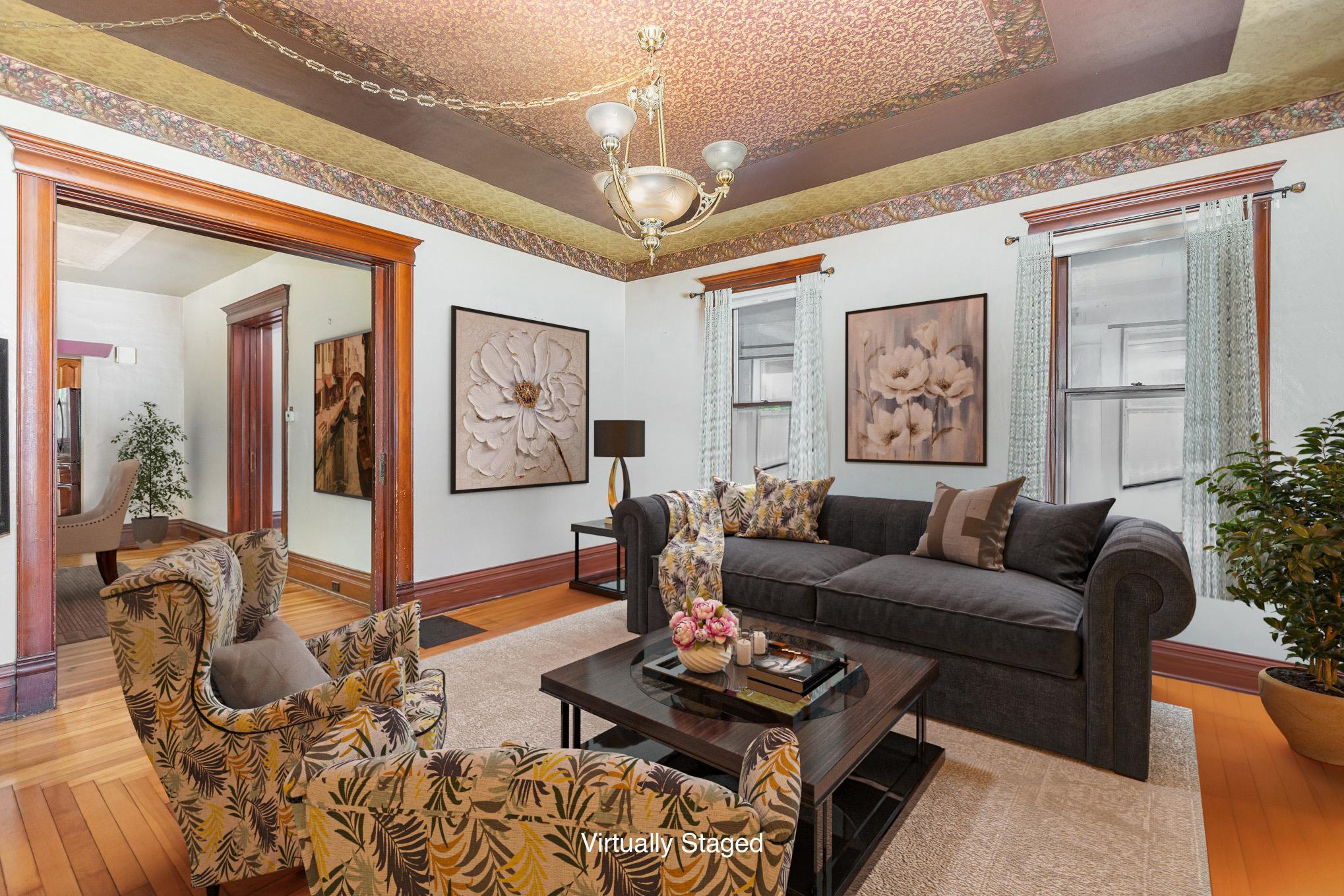 Virtually Staged living room