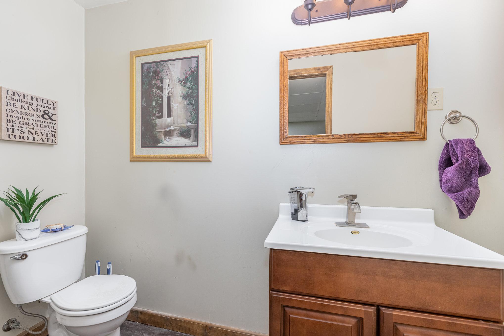 Lower level bath