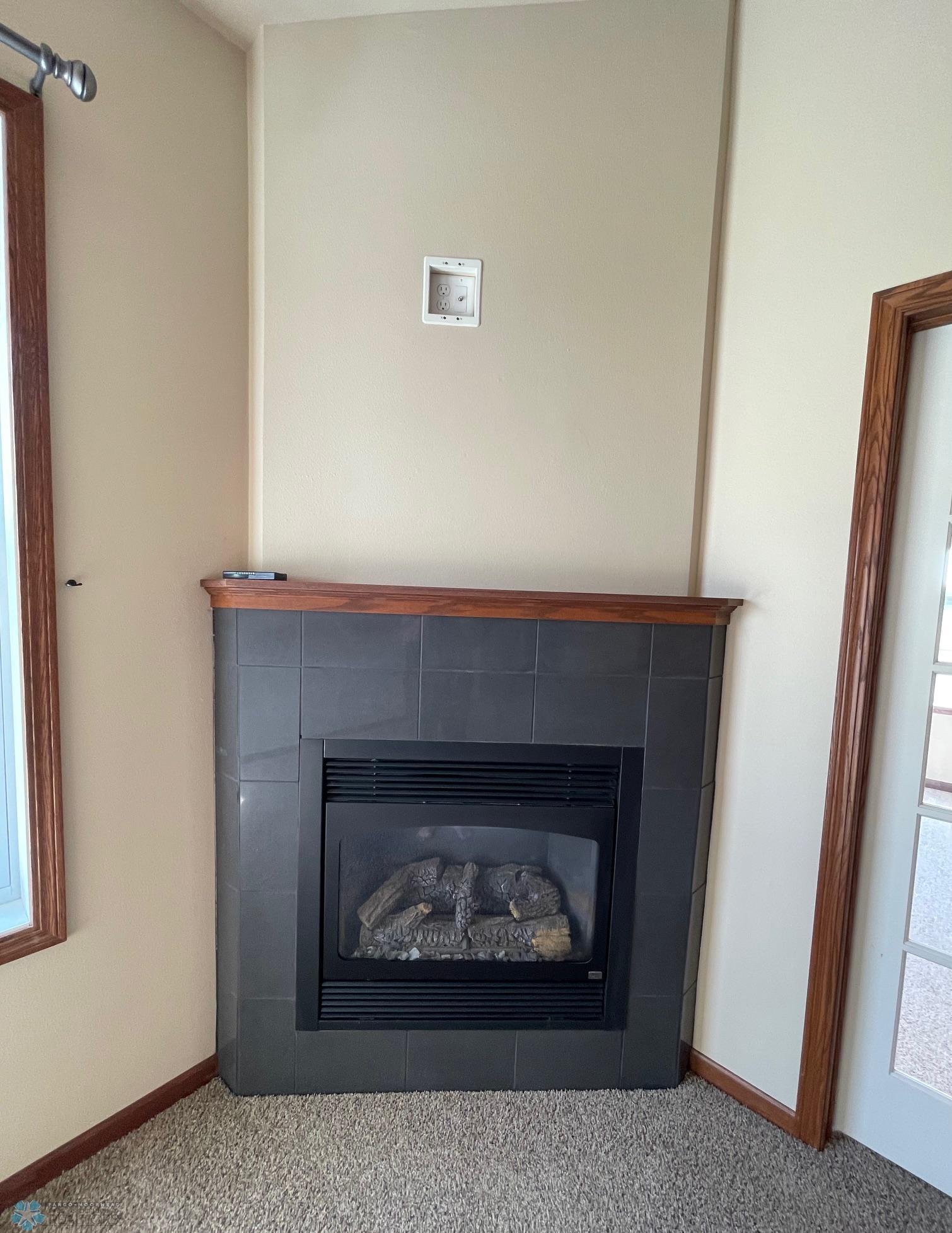 Gas Fireplace / TV above FP