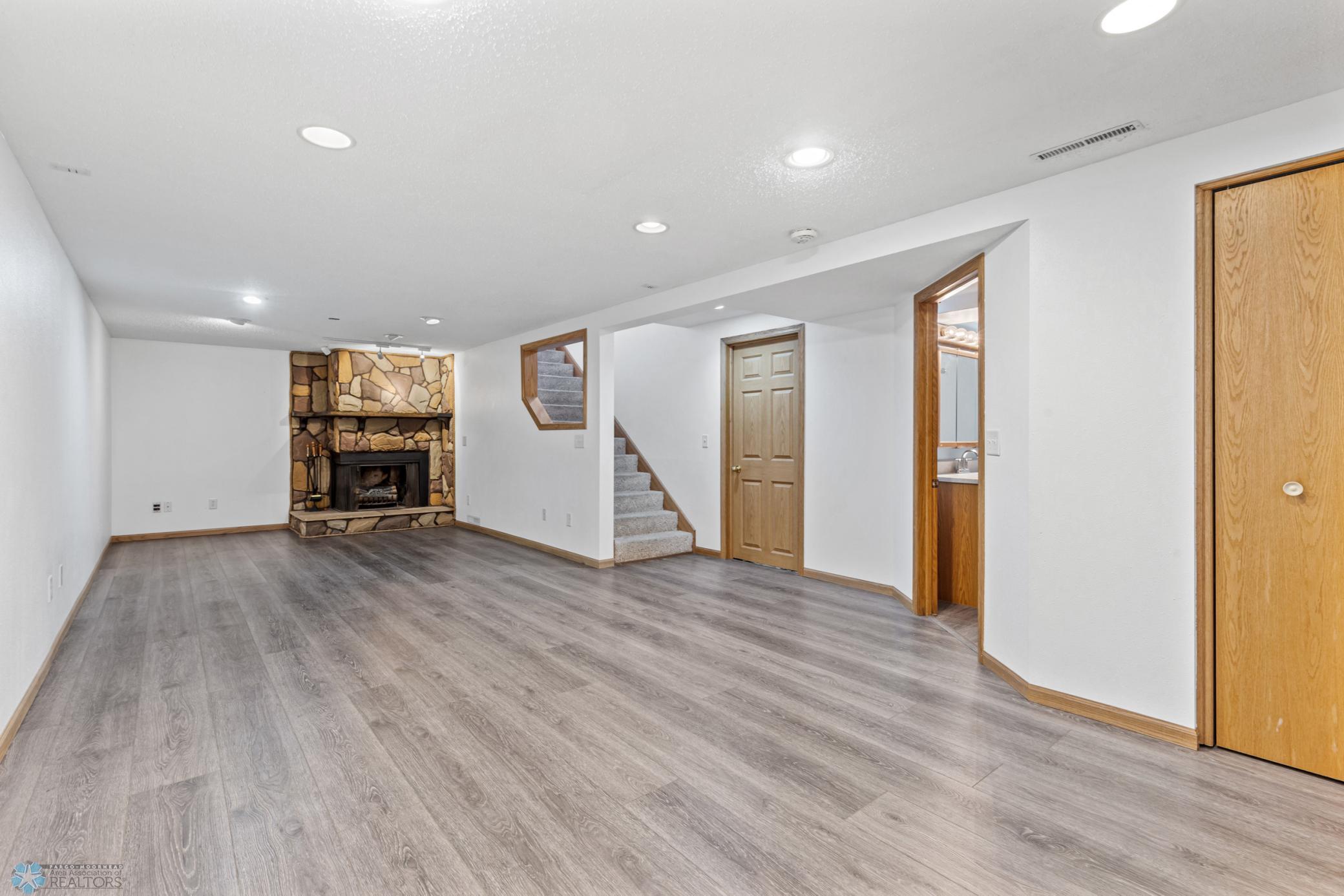 Family room with laminate flooring