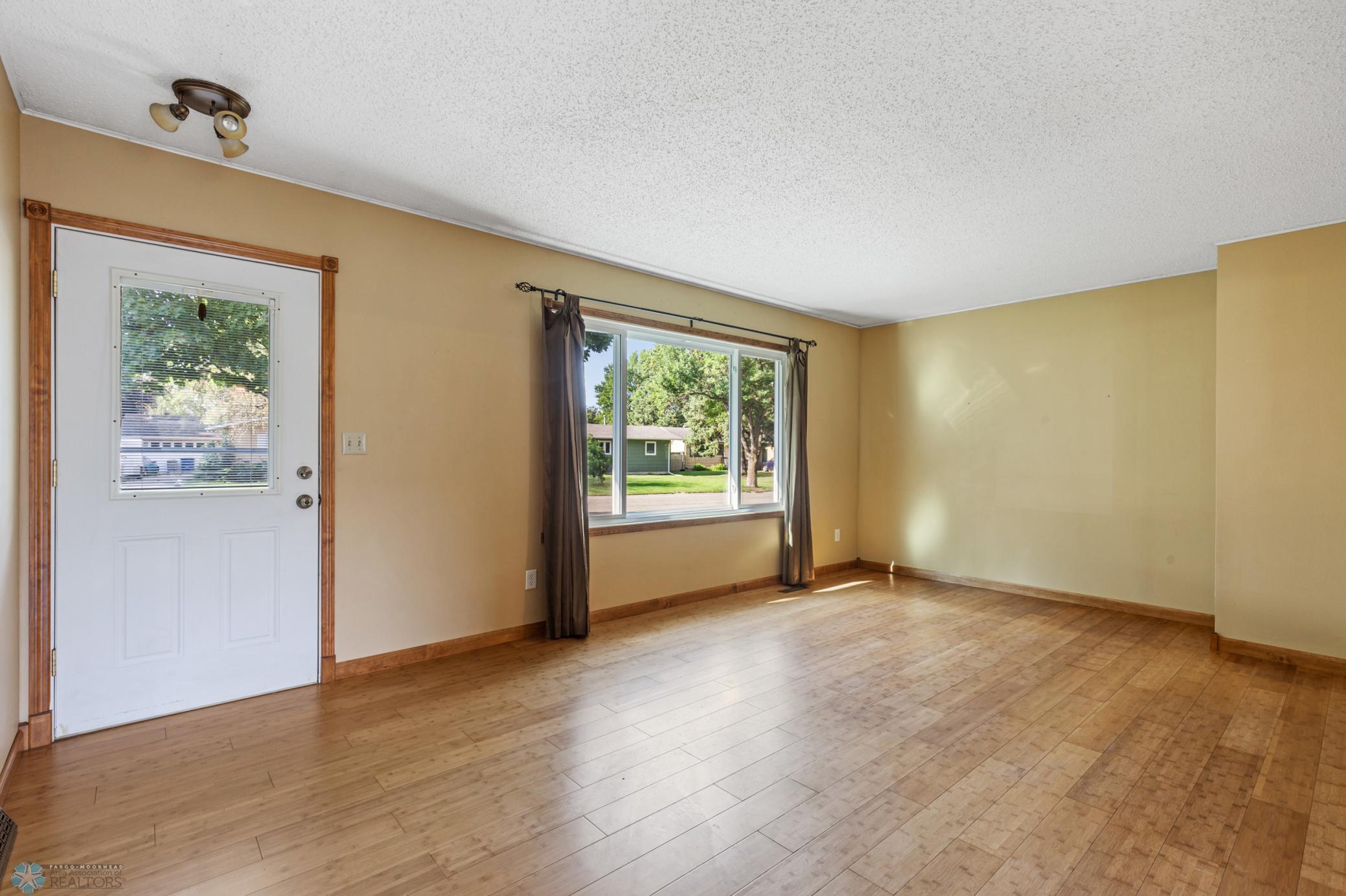 Living room with bamboo flooring