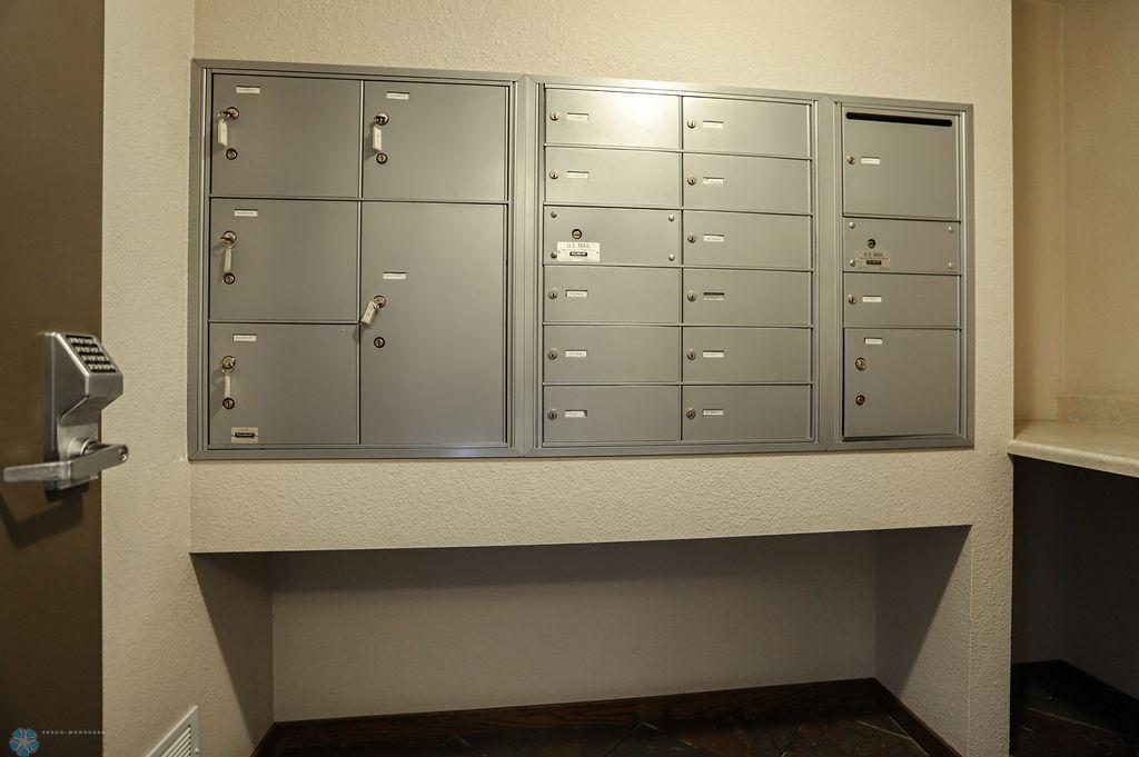Secured mail room (key code required to enter)