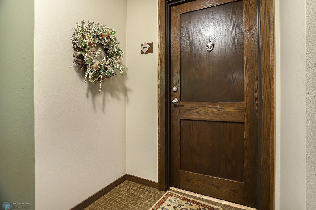 Unit entry from hallway