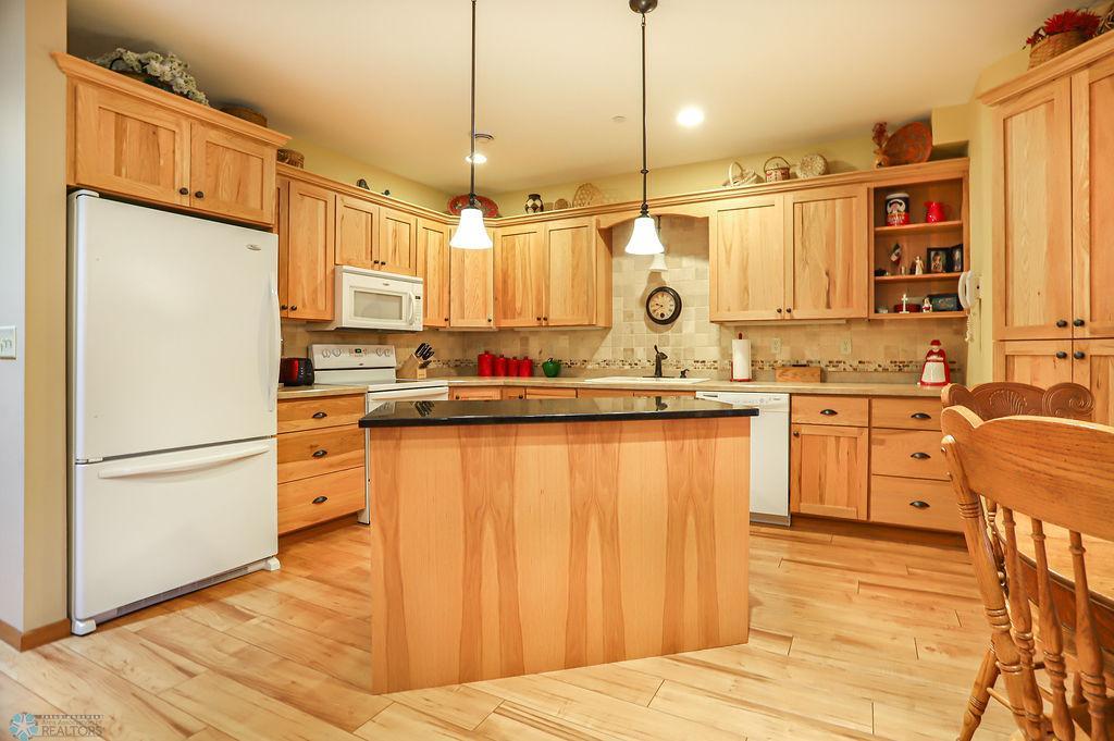 Kitchen island with granite counter
