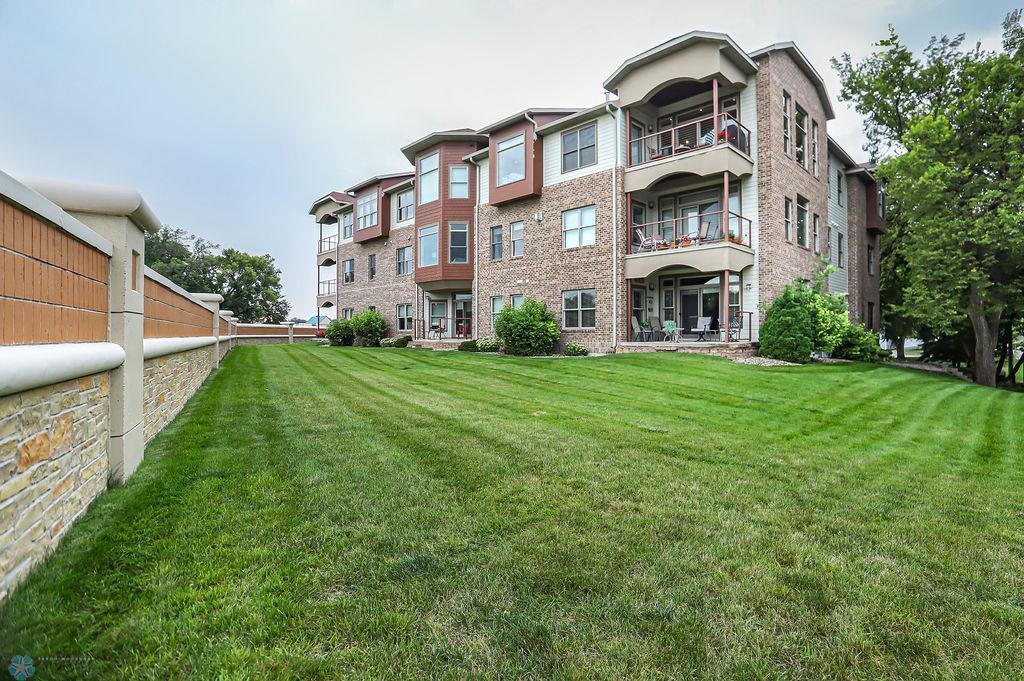 East side of building (unit patio at center)