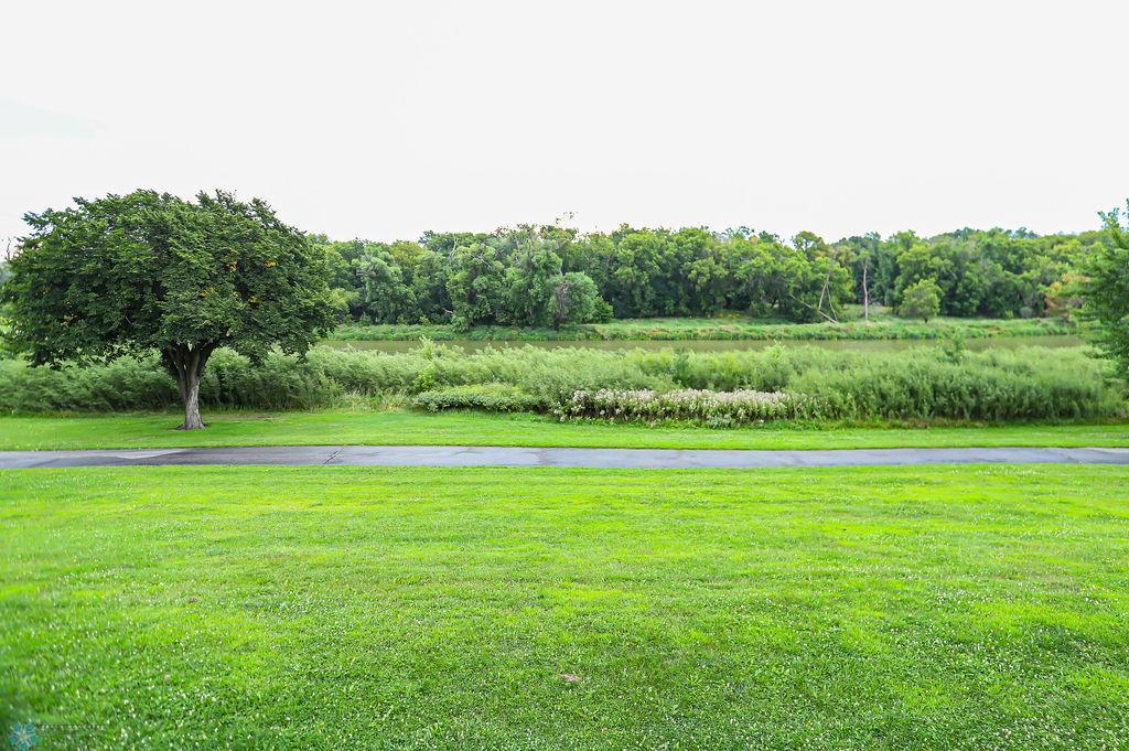 View of river over the flood wall