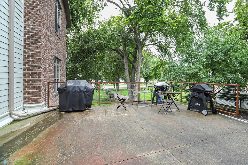 North side shared patio space