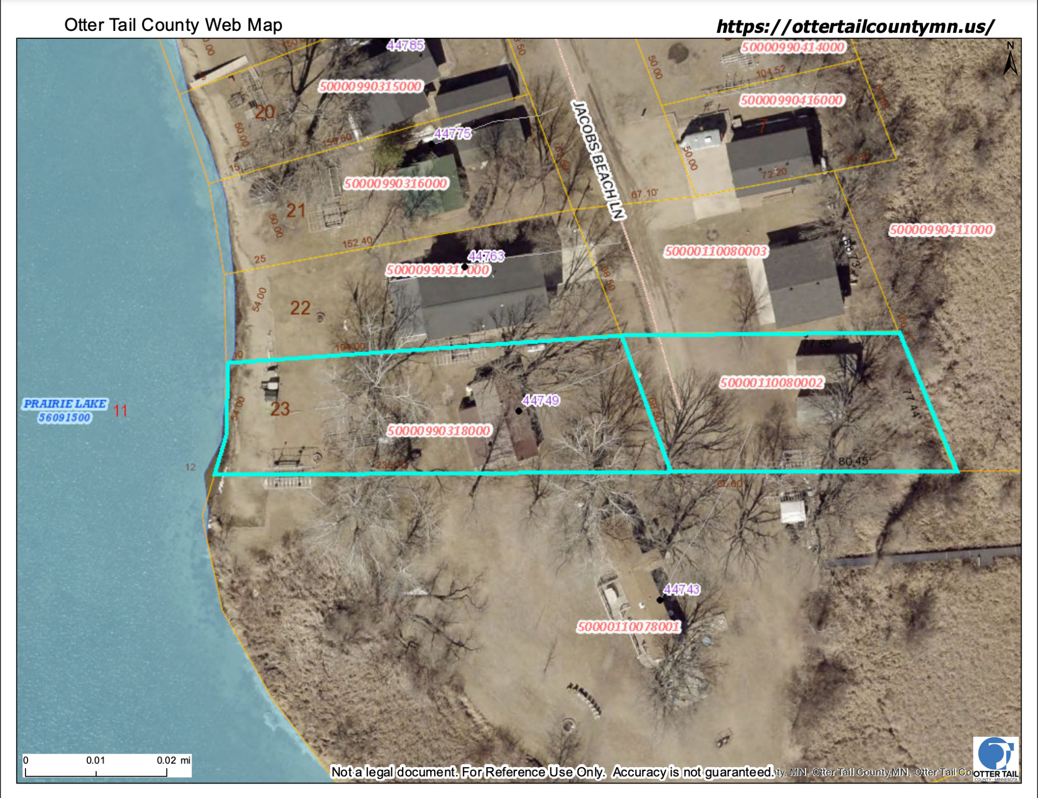 Parcels Outline2 44749 Jacobs Beach Lane