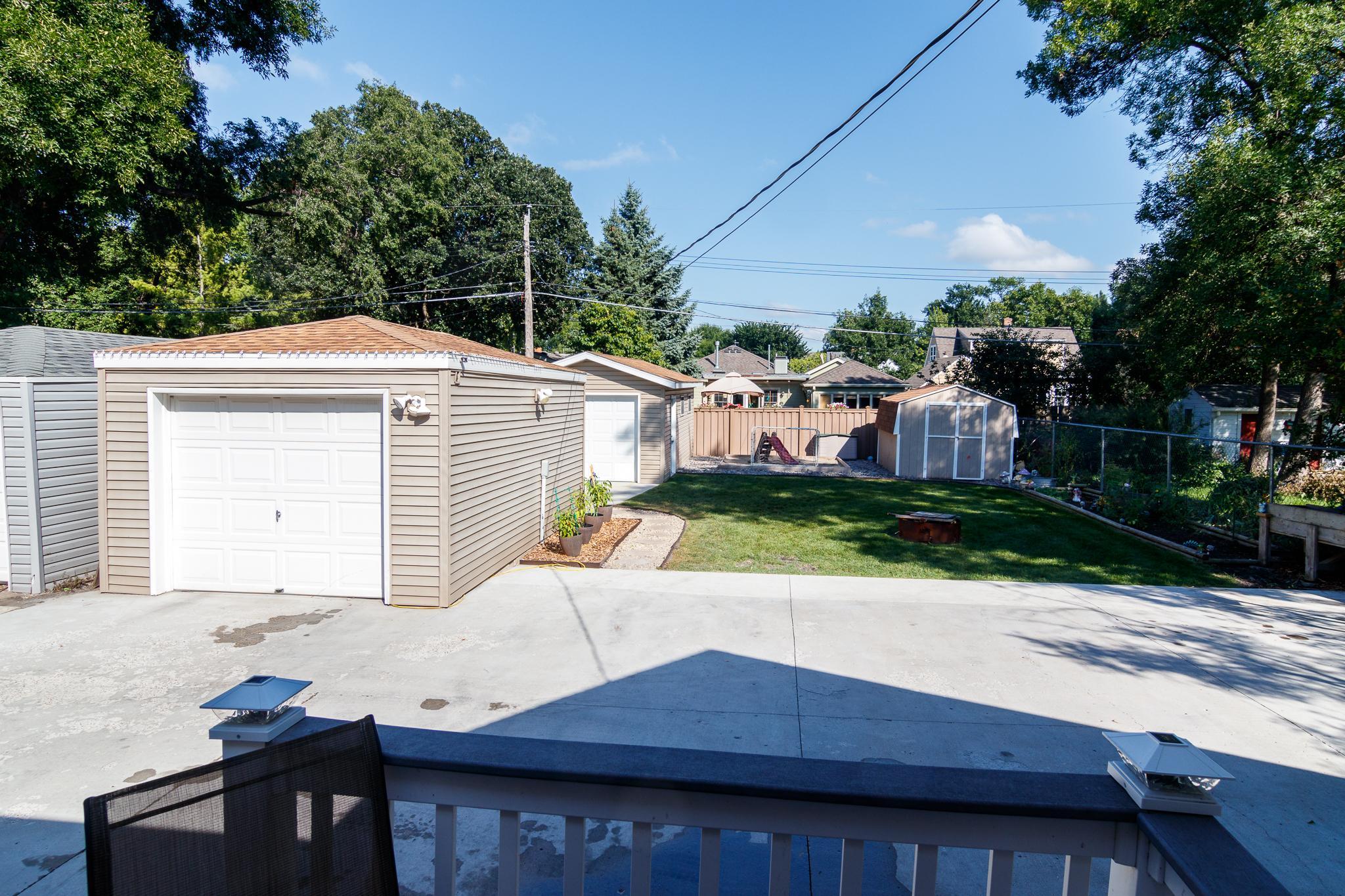 Backyard and parking slab