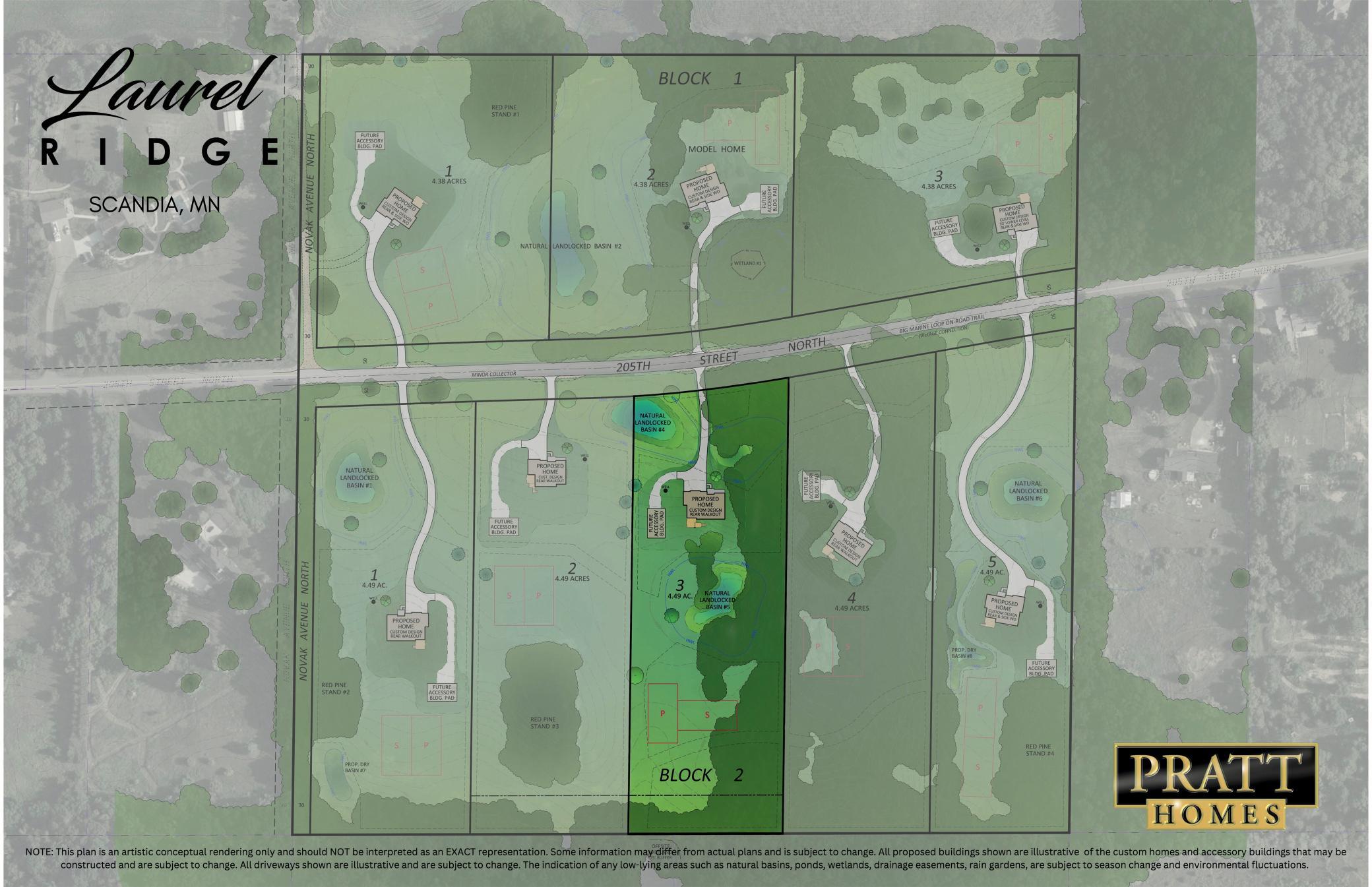 Laurel Ridge Lot 2 Block 2 - NOTE: This plan is an artistic conceptual rendering only and should NOT be interpreted as an EXACT representation. Some information may differ from actual plans and is subject to change.