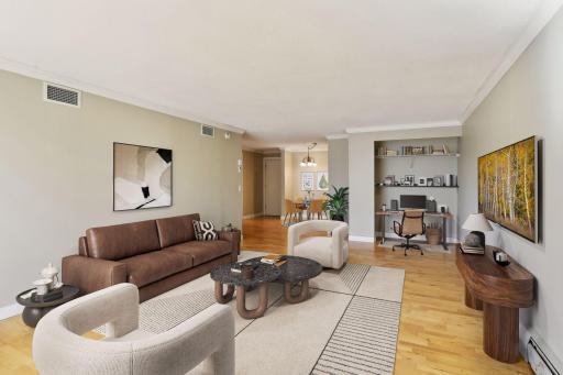 Newly Virtually staged one bedroom in Linden Hills!