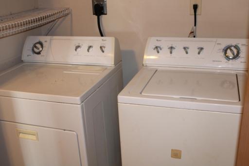 Washer and Dryer in the upper level laundry